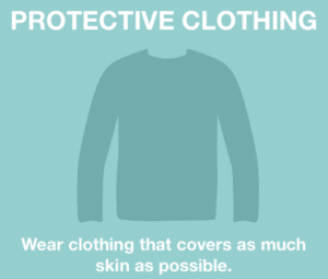 Wear protective clothing in the sun