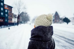 Girl outside with sunscreen on