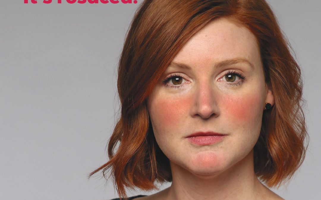 woman with rosacea