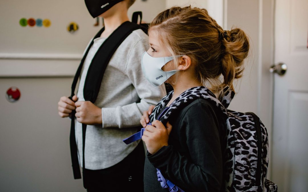 students wearing masks at school